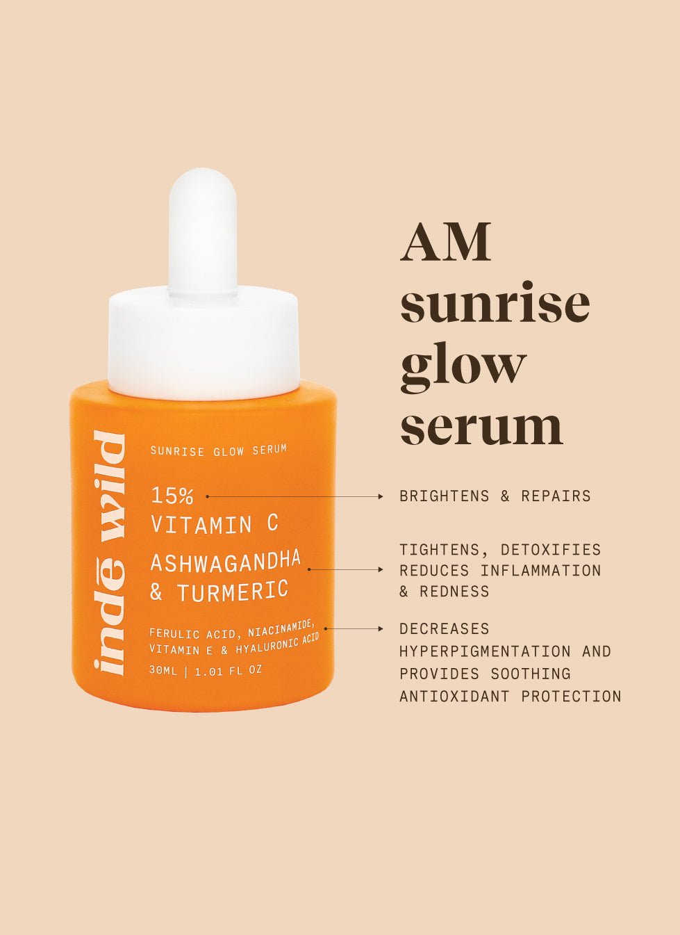 Presenting our morning power duo - AM Sunrise Glow Serum & AM Sunscreen Glow Drops - indē wild US